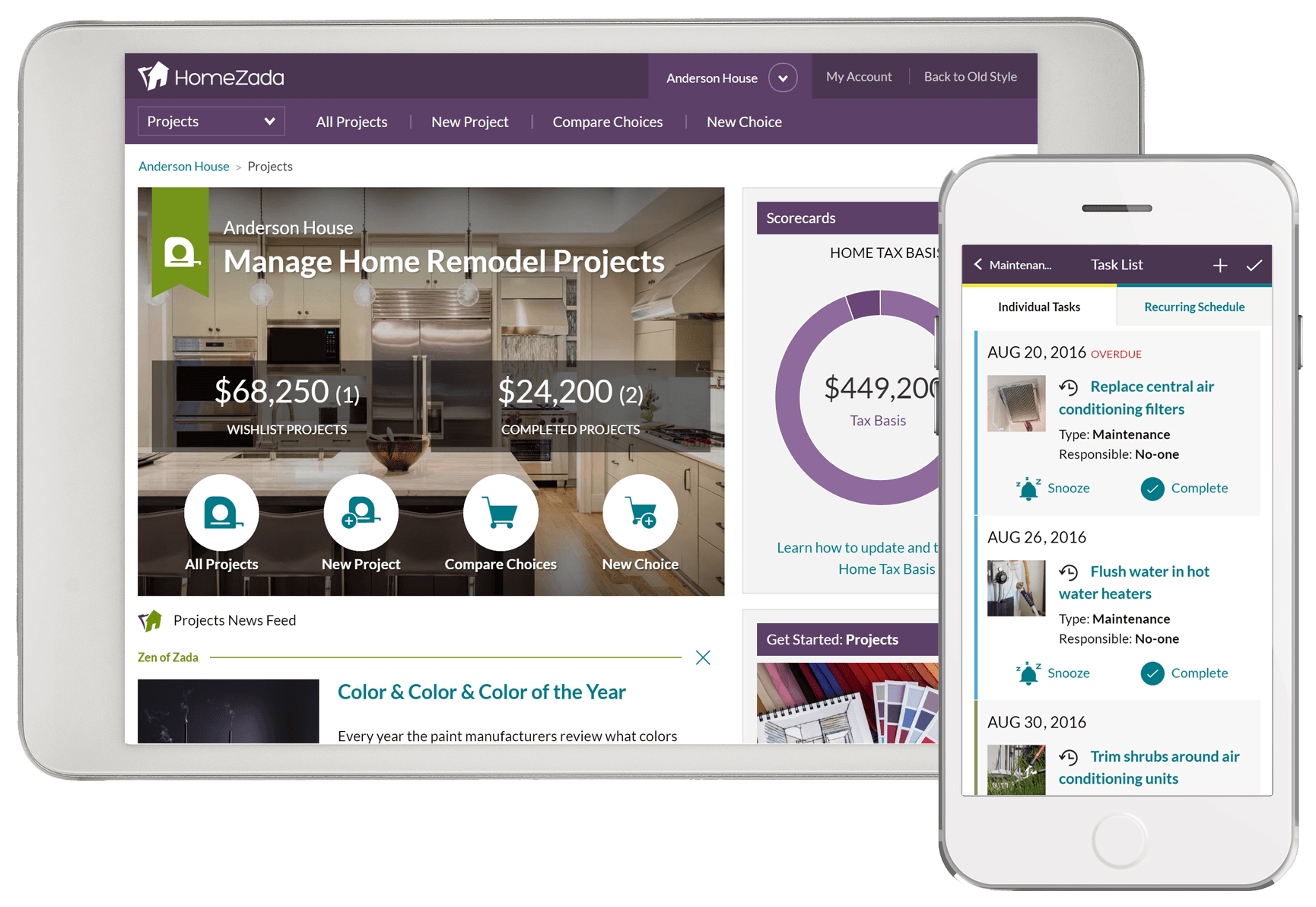 Homezada tablet